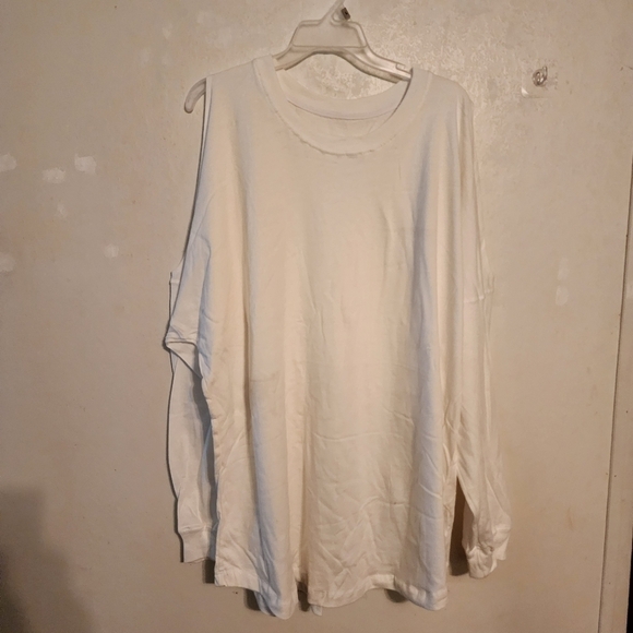 Spirit Jersey Ovrszd White Cutout Shoulder Shirt Sz XXL Unisex NWOT spot - Picture 1 of 11
